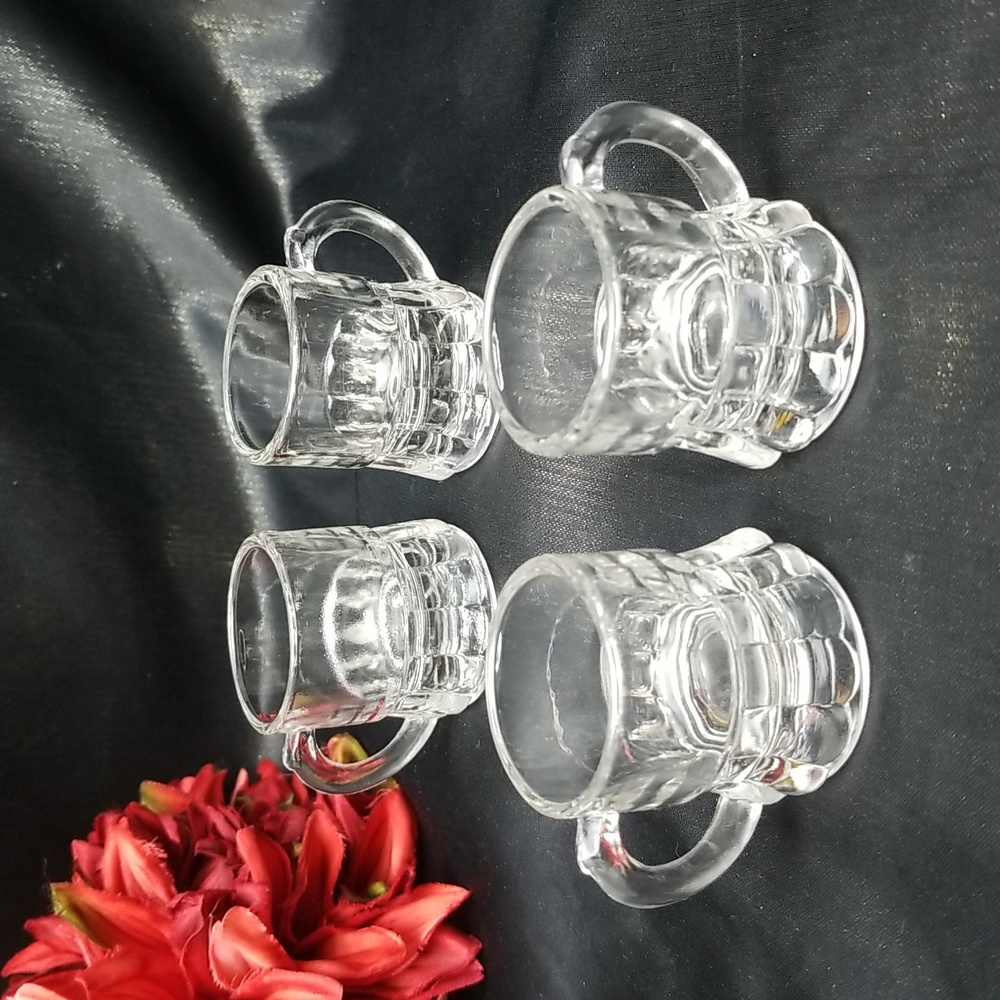 Federal Glass Mini Whiskey Mug Shot Glasses